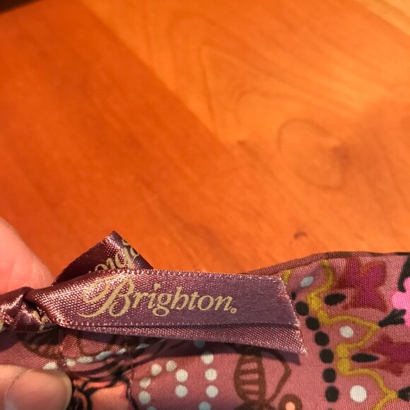 Brighton Purple w/Paisley Jewelry Pouch w/Purple Logo Ribbon Drawstring - Picture 7 of 7